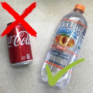 Replace soft drinks with flavored sparkling water to crush the craving on Keto diet.