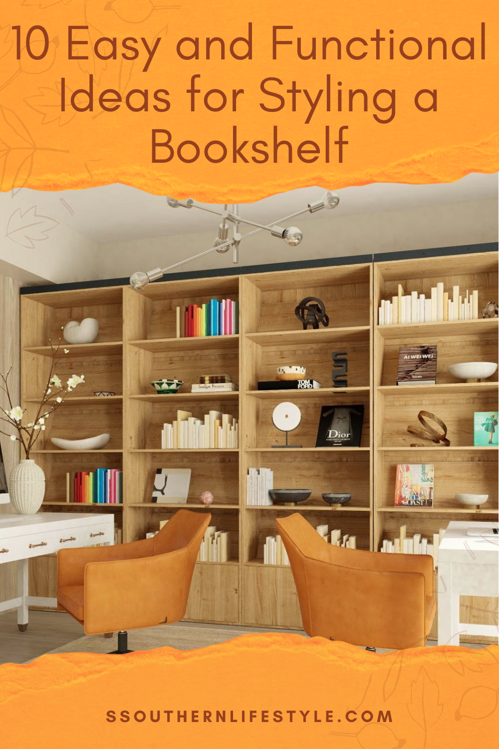 Bookshelf bookcase styling and restyling ideas and tips